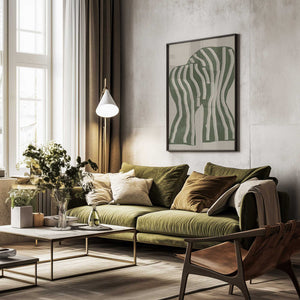 Tablou înramat „Curved Stripes” de THE MIUUS STUDIO
