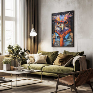 Tablou înramat „Bird Watercolor Animal Art (1)” de Justyna Jaszke