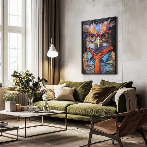 Tablou înramat „Bird Watercolor Animal Art (1)” de Justyna Jaszke