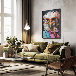 Tablou înramat „Dove Watercolor Animal Art” de Justyna Jaszke