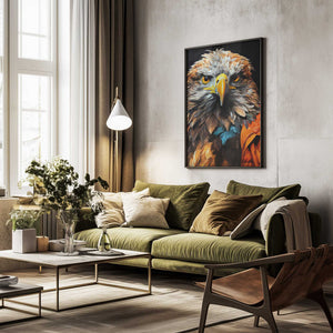 Tablou înramat „Eagle Watercolor Animal Art (3)” de Justyna Jaszke