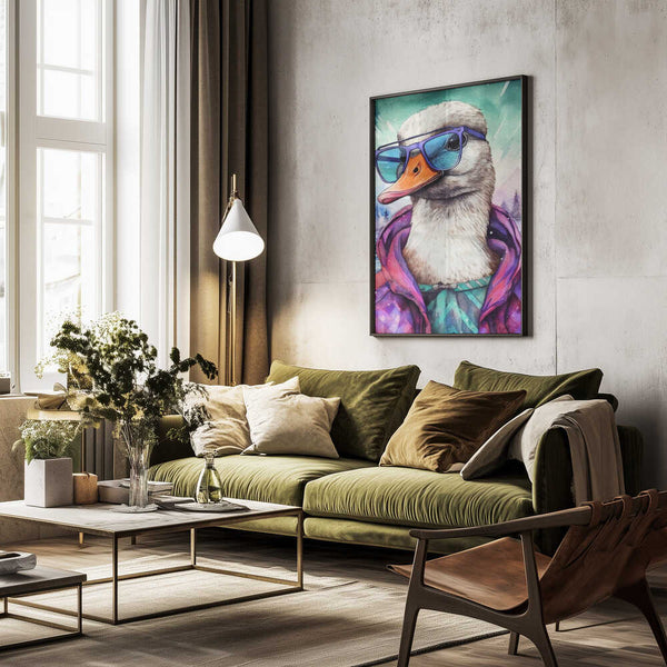 Tablou înramat „Goose Watercolor Animal Art” de Justyna Jaszke