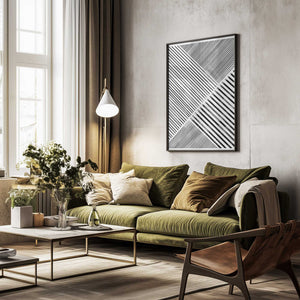 Tablou înramat „Diagonal Patterns” de THE MIUUS STUDIO