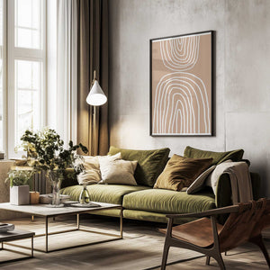 Tablou înramat „Earthy Layers Harmony” de THE MIUUS STUDIO