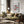 Tablou înramat „Crimson Grids” de THE MIUUS STUDIO