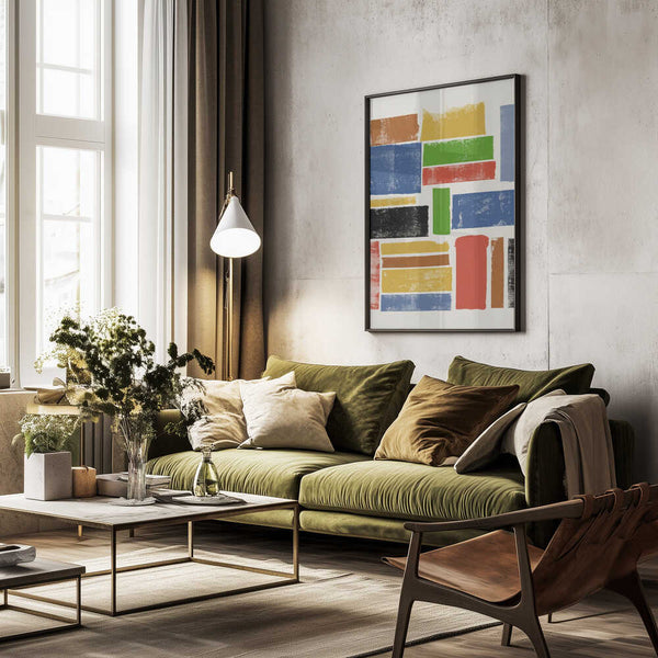 Tablou înramat „Color Block Harmony” de THE MIUUS STUDIO