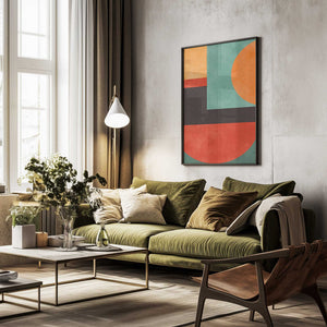 Tablou înramat „Colorful geometric composition 2” de Vitor Costa