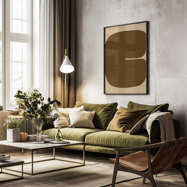 Tablou înramat „Bold Brown Form” de Treechild