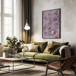 Tablou înramat „Pink abstract” de Maira Ribena