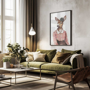 Tablou înramat „A Deer With A Human Body Shape” de Mike Koubou