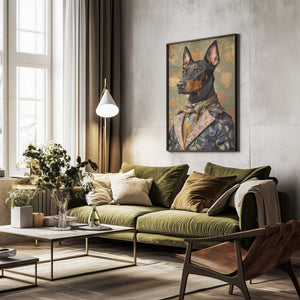 Tablou înramat „The Distinguished Doberman” de SHANDU