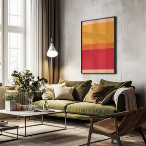 Tablou înramat „Bold Color Blocks” de Vitor Costa