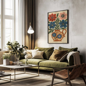 Tablou înramat „Floral Vase Delight” de Marianne Bassil