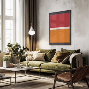 Tablou înramat „Red and Orange Blocks” de Vitor Costa