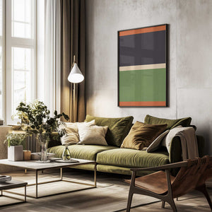 Tablou înramat „Bold Geometric Blocks” de Vitor Costa