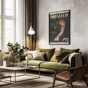 Tablou înramat „Elegant Ostrich Café” de The Whiskey Ginger