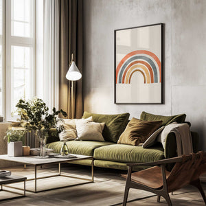 Tablou înramat „Muted Rainbow Curve” de City Art