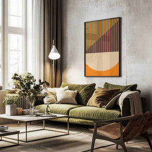 Tablou înramat „Geometric Spring Summer” de Nilesh Kulkarni