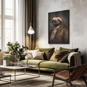 Tablou înramat „Sloth Portrait” de Andreas Magnusson