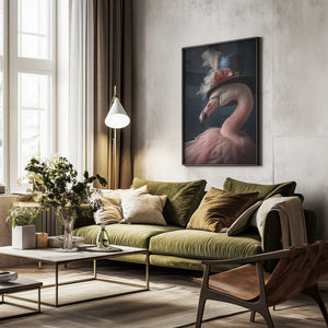 Tablou înramat „Flamingo Portrait” de Andreas Magnusson