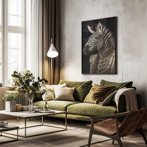 Tablou înramat „Zebra Portrait” de Andreas Magnusson
