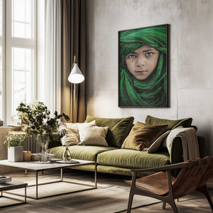 Tablou înramat „Green Boy” de Saeed Dhahi