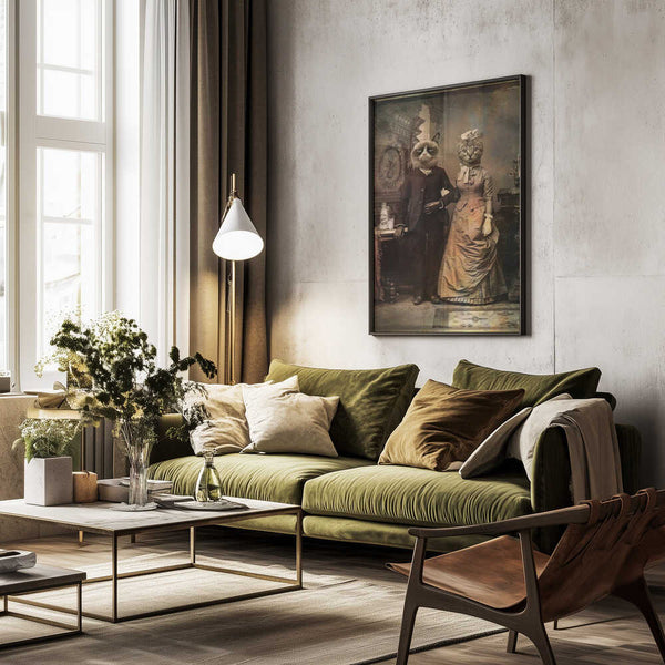 Tablou înramat „Cat Couple” de DDiArte