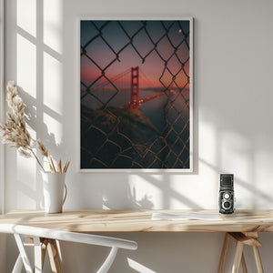 Tablou înramat „Golden Gate Caged” de David George