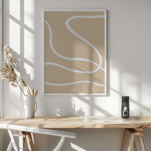 Tablou înramat „Beige Lines 01” de Pictufy Studio