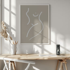 Tablou înramat „Body Sketch Sand” de Pictufy Studio
