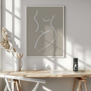 Tablou înramat „Body Sketch Sand” de Pictufy Studio