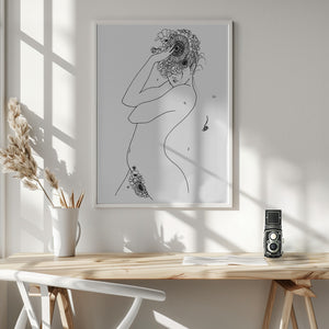 Tablou înramat „Flower Girl” de Pictufy Studio II