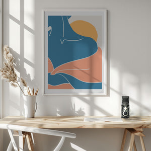 Tablou înramat „Blue Shoulder” de Pictufy Studio II