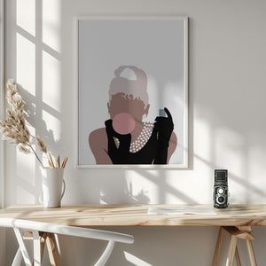 Tablou înramat „Bubblegum Girl” de Pictufy Studio II