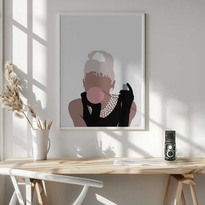 Tablou înramat „Bubblegum Girl” de Pictufy Studio II