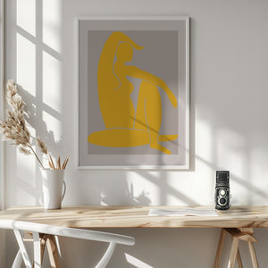 Tablou înramat „Yellow Figure” de Pictufy Studio II
