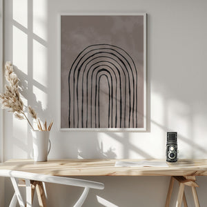 Tablou înramat „Arch_one way_004_black” de Pictufy Studio II