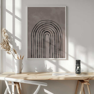 Tablou înramat „Arch_one way_004_black” de Pictufy Studio II