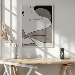 Tablou înramat „matisse_shoulder_vector_002_Black” de Pictufy Studio II
