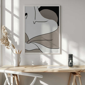 Tablou înramat „matisse_shoulder_vector_002_Black” de Pictufy Studio II