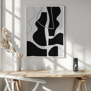 Tablou înramat „Flowing Silhouettes” de uplusmestudio