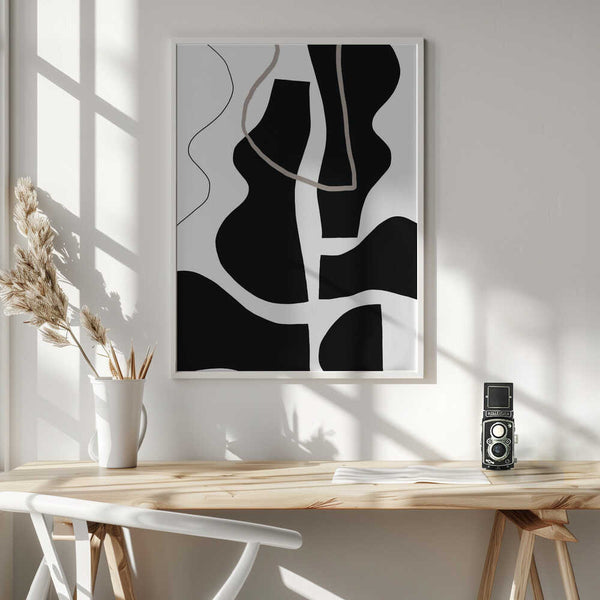 Tablou înramat „Flowing Silhouettes” de uplusmestudio