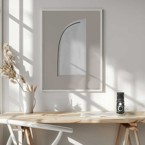Tablou înramat „Curved Black Lines” de uplusmestudio