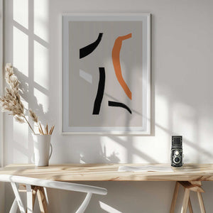 Tablou înramat „Colorful Curved Shapes” de uplusmestudio