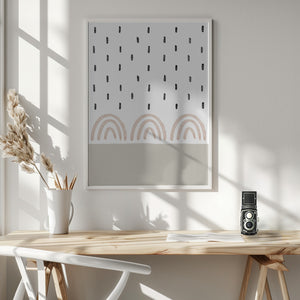 Tablou înramat „Muted Rainbows Sky” de uplusmestudio