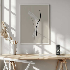 Tablou înramat „Elegant Black and White Lines” de uplusmestudio