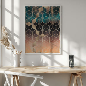 Tablou înramat „Ombre Dream Cubes” de Elisabeth Fredriksson