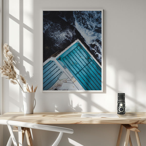 Tablou înramat „Most famous ocean pool in Australia” de Asad Sarfraz