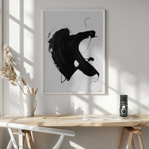 Tablou înramat „Black abstract Stroke” de uplusmestudio