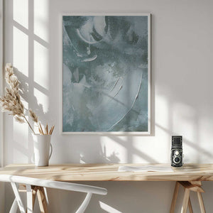 Tablou înramat „Green and White Acrylic” de uplusmestudio